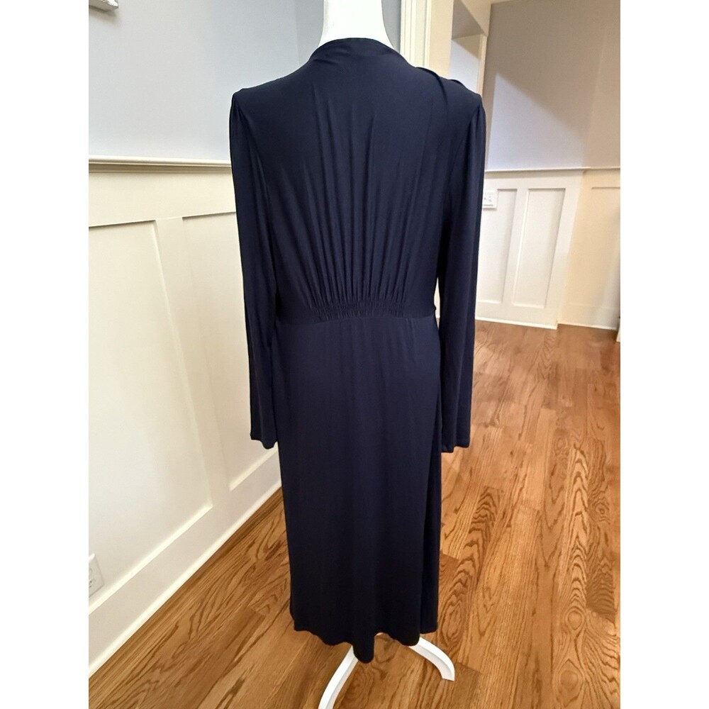 Boden Dress Womens US 12 Navy Blue Long Sleeve Jersey Dress EUC - Picture 3 of 8
